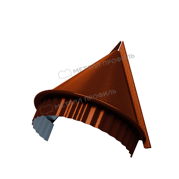 Заглушка конька круглого конусная (AGNETA-03-Copper\Copper-0.5) ― заказать в Омске недорого.