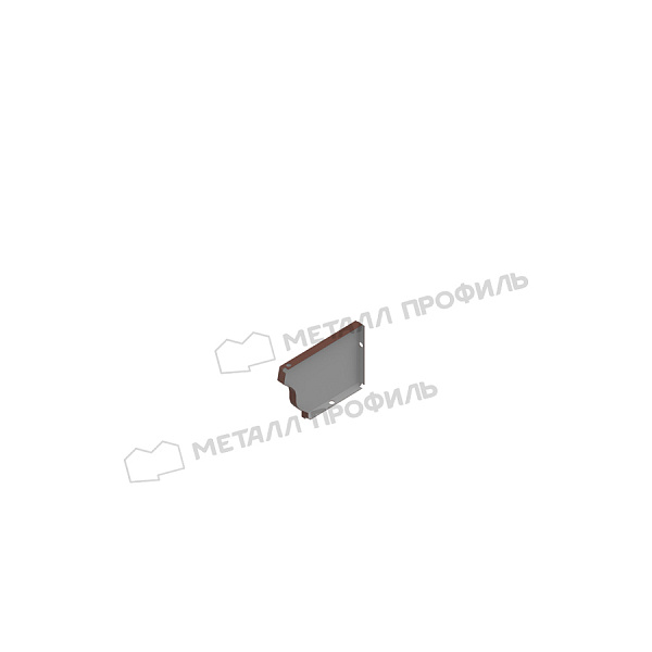 Заглушка желоба 120х86 левая (ПЭ-01-8017-0.5) ― приобрести по доступной стоимости ― 90.25 ₽ ― в Омске.
