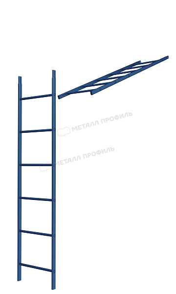 Лестница кровельная стеновая дл. 1860 мм без кронштейнов (5005) ― приобрести по умеренной стоимости в Омске.